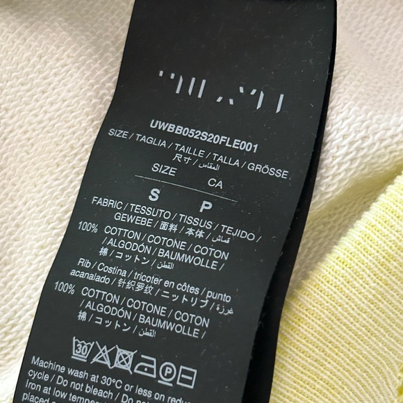 Unravel Project Yellow White Dip Dye Distressed Pullover Hoodie, Size S, NWT - Picture 10 of 11